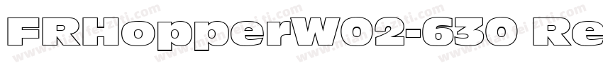 FRHopperW02-630 Regu字体转换